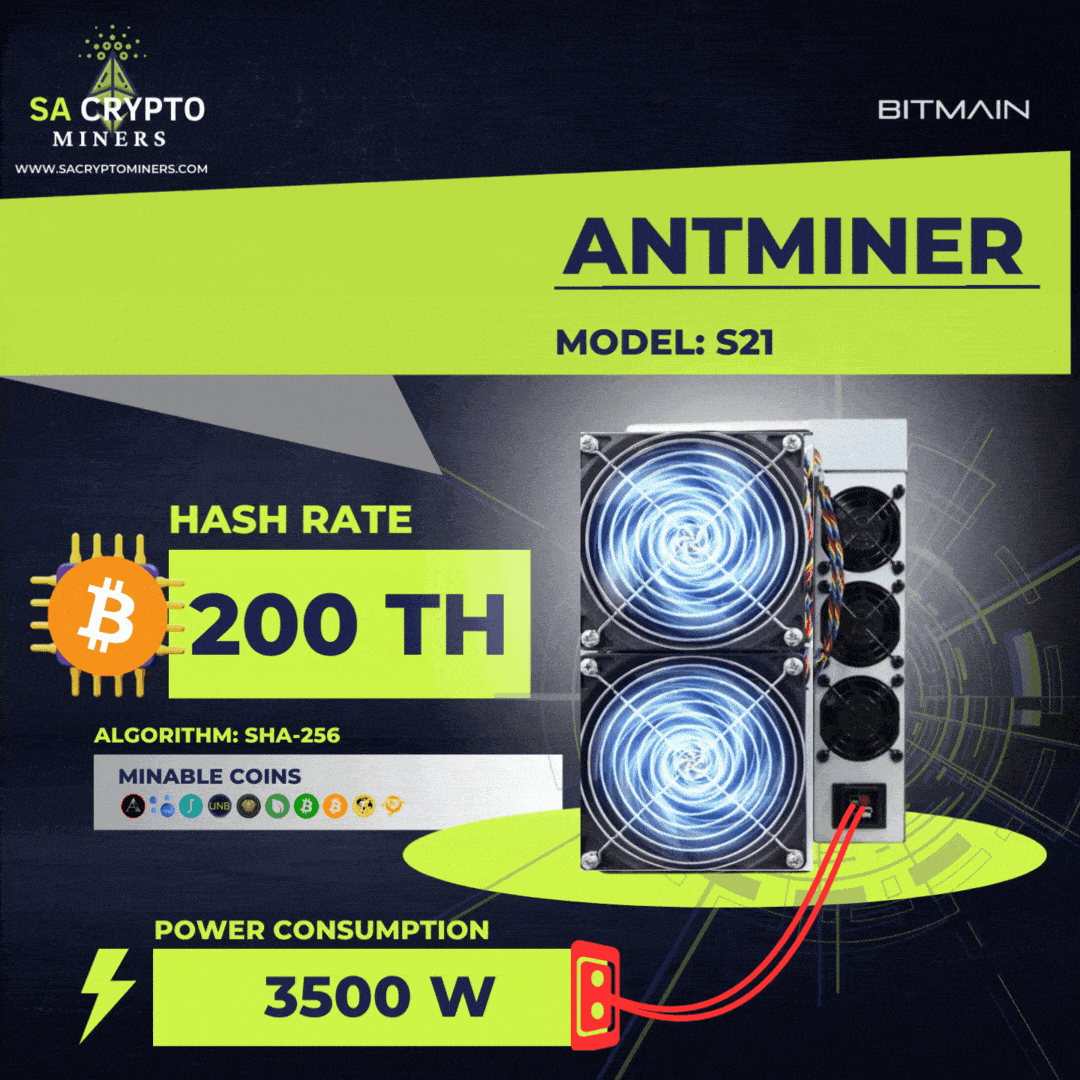 New Bitmain Antminer S21 200TH/S Bitcoin Miner