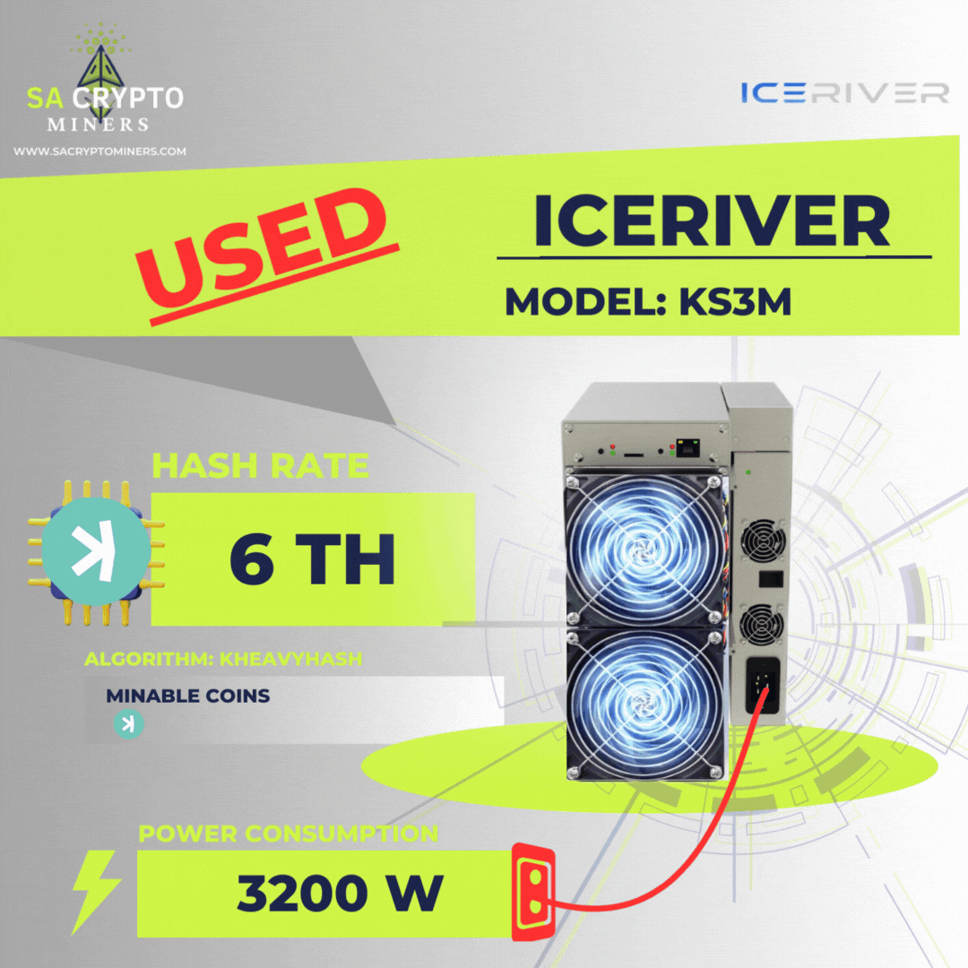 Used IceRiver KS3M 6T 3400W Kaspa Miner