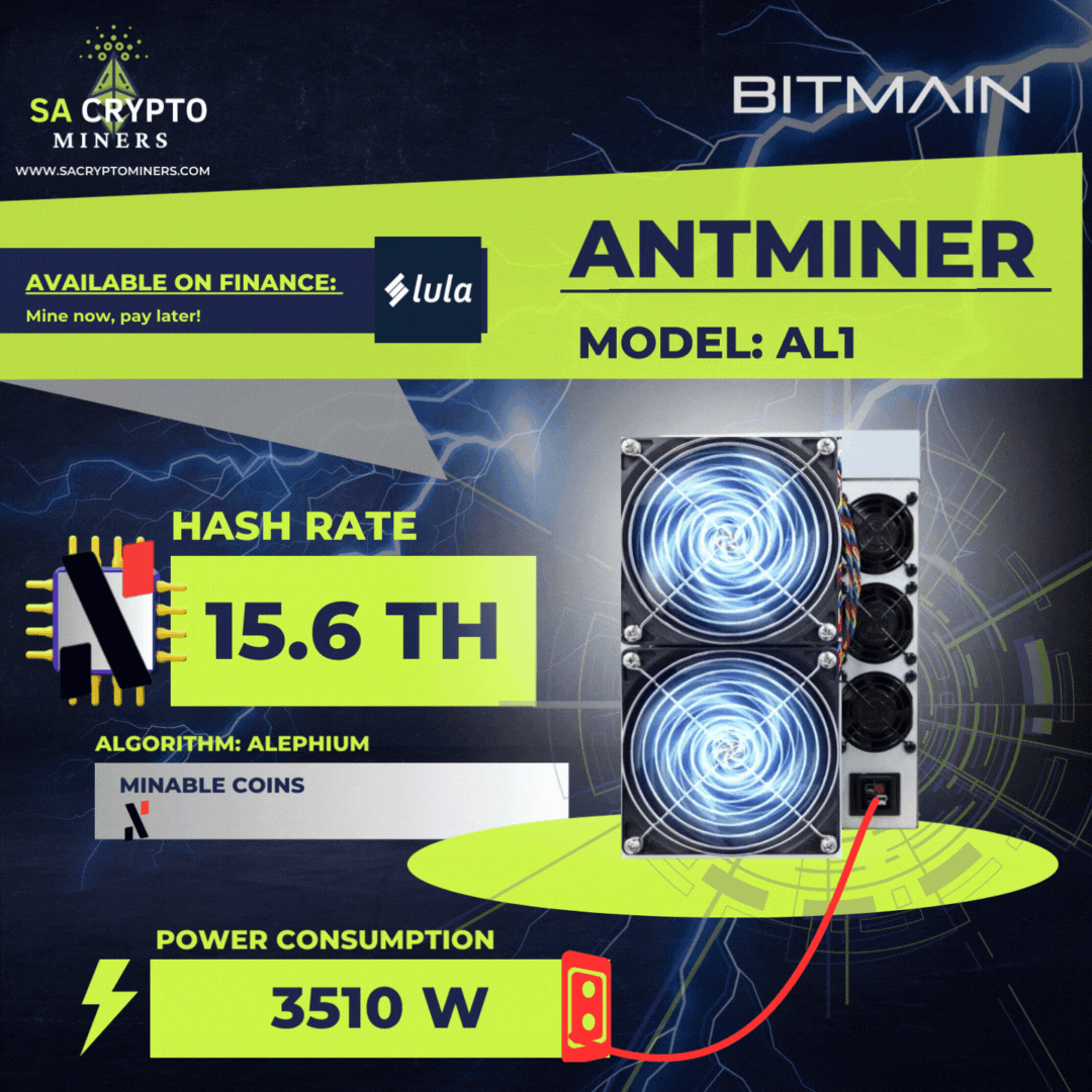 Bitmain Antminer AL1 (15.6Th) Alephium Miner