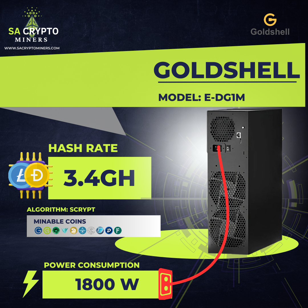 New Goldshell E-DG1M (3.4GH) Dogecoin Miner