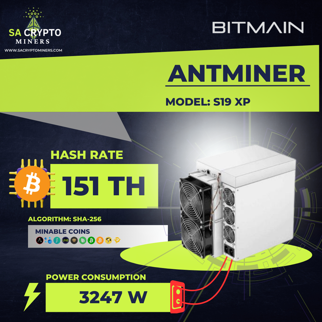 New Bitmain Antminer S19j XP 151Th/s Bitcoin Miner